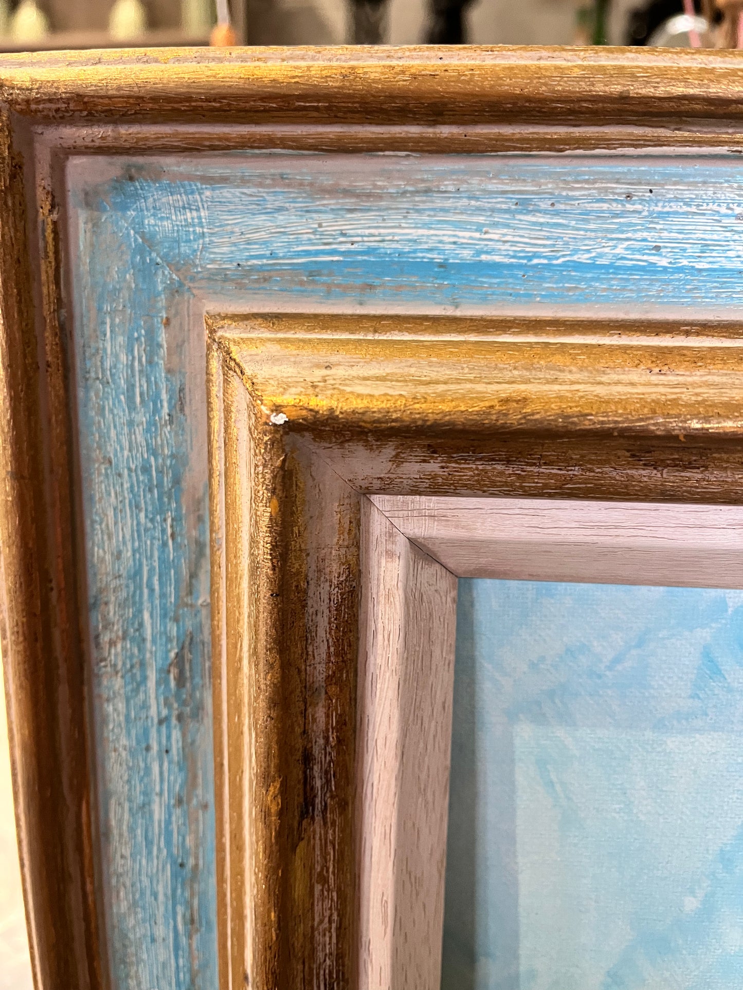 Narcissi Framed in blue