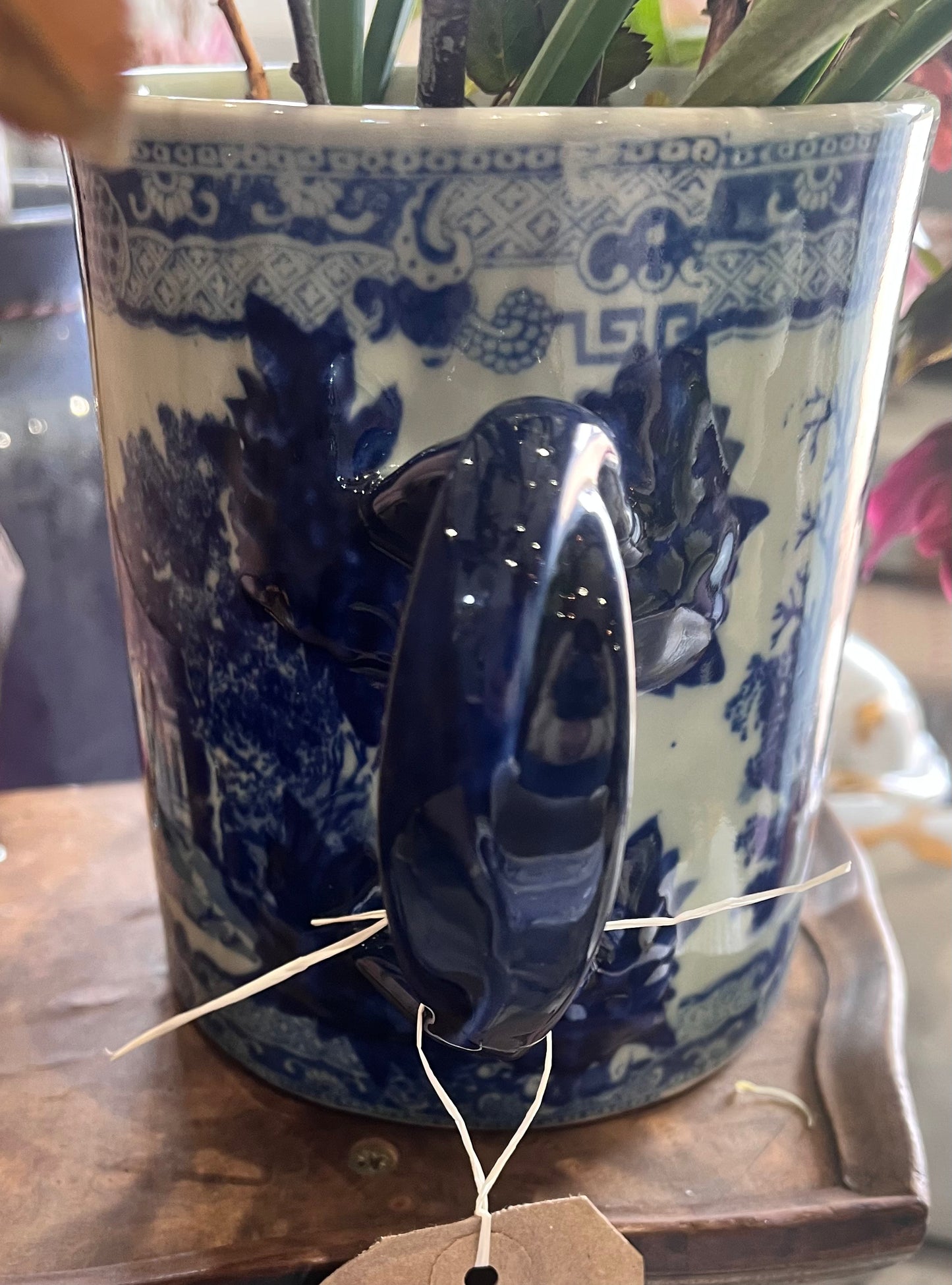 Flow Blue Oversized Victoria Ware Ironstone Mug
