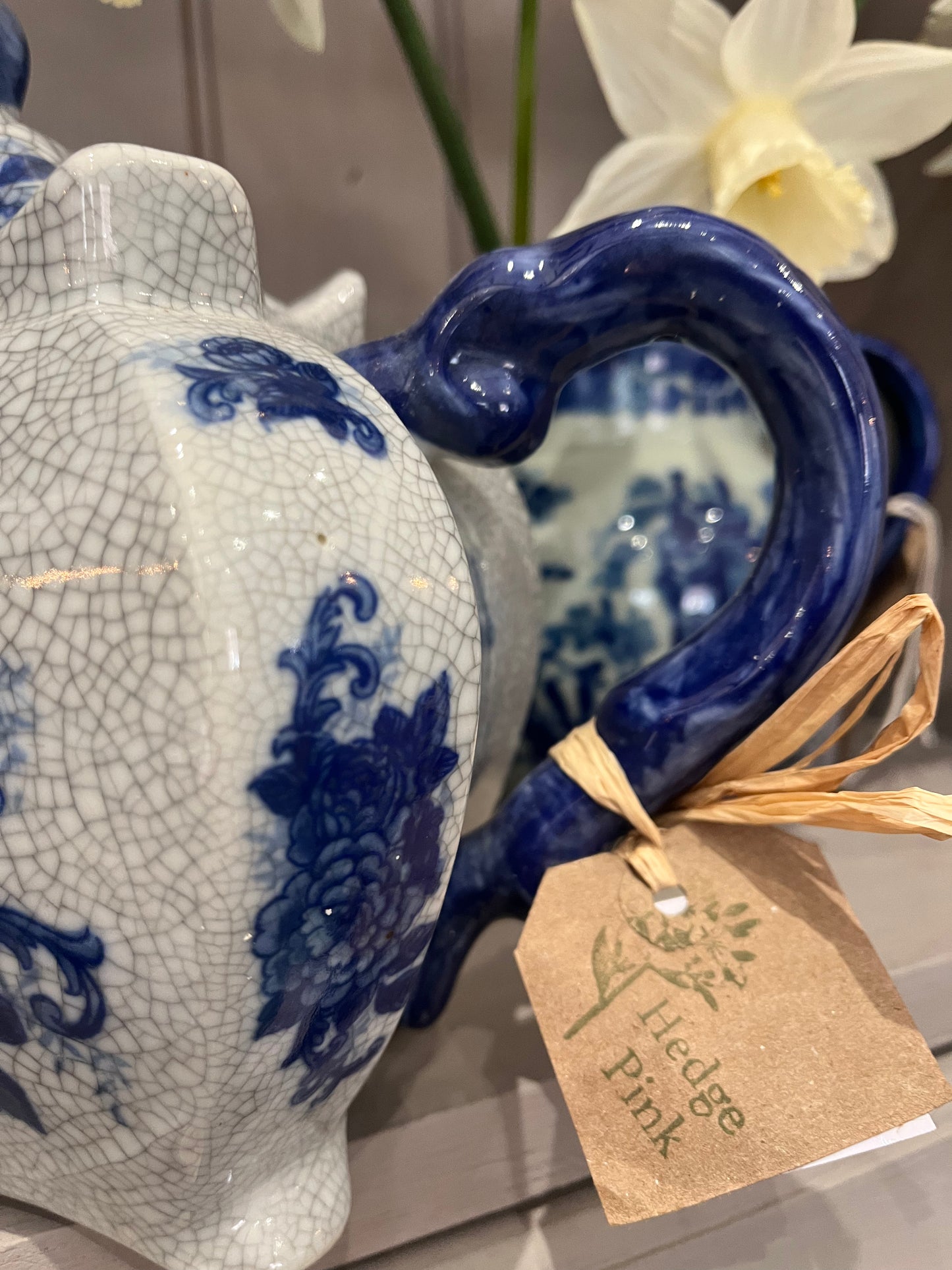 Blue Tulip Teapot