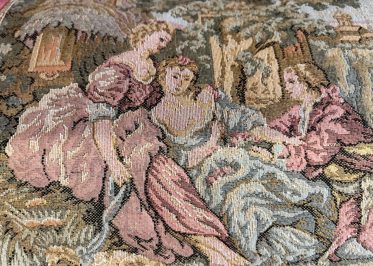Vintage French Tapestry Cushions - Pair