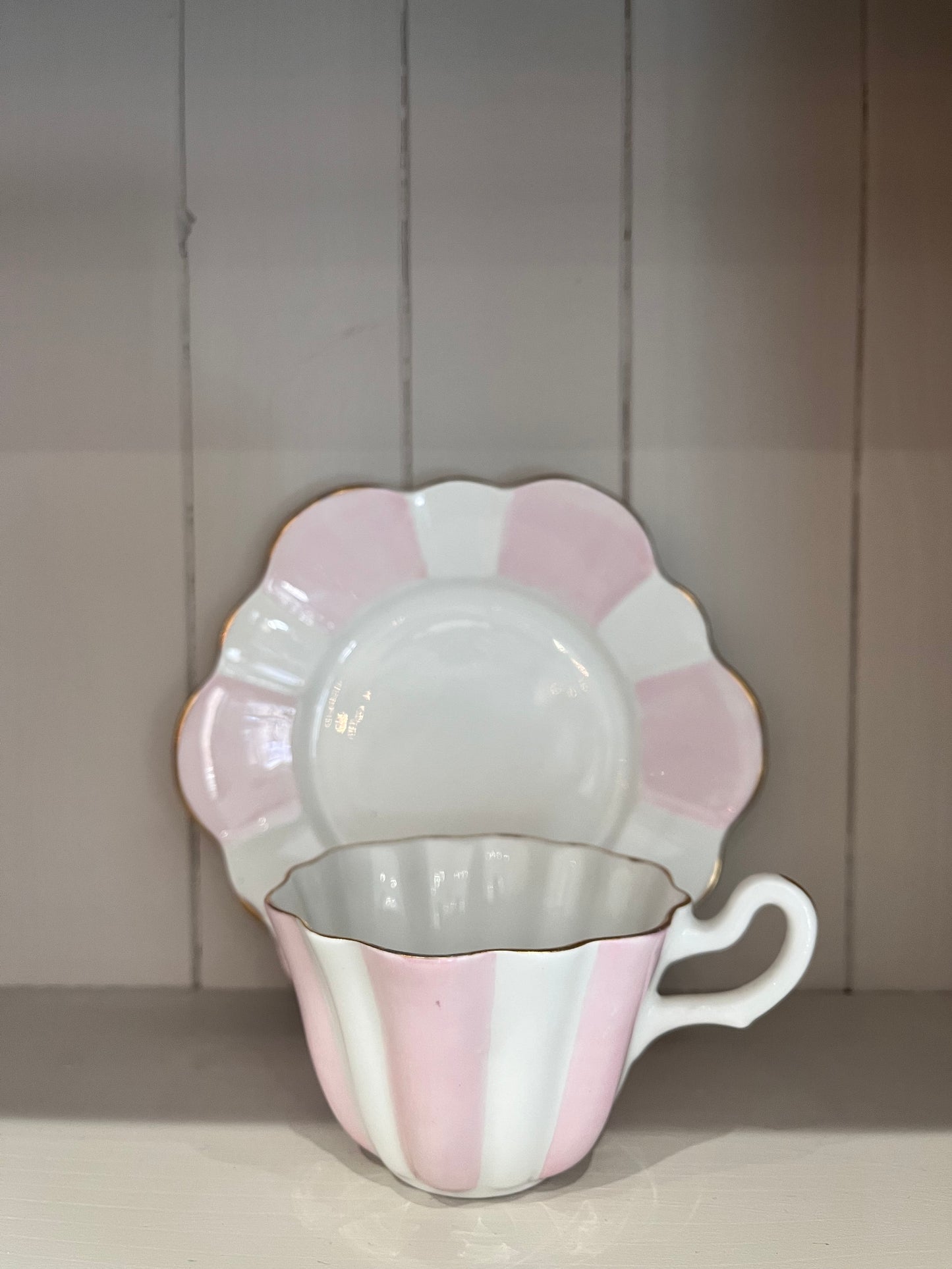 Pink Striped Tea Set x 6 *online exclusive