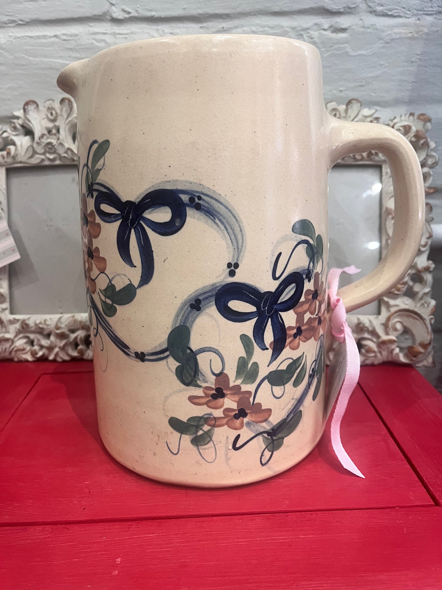 Hearts & Bow Jug - Vintage