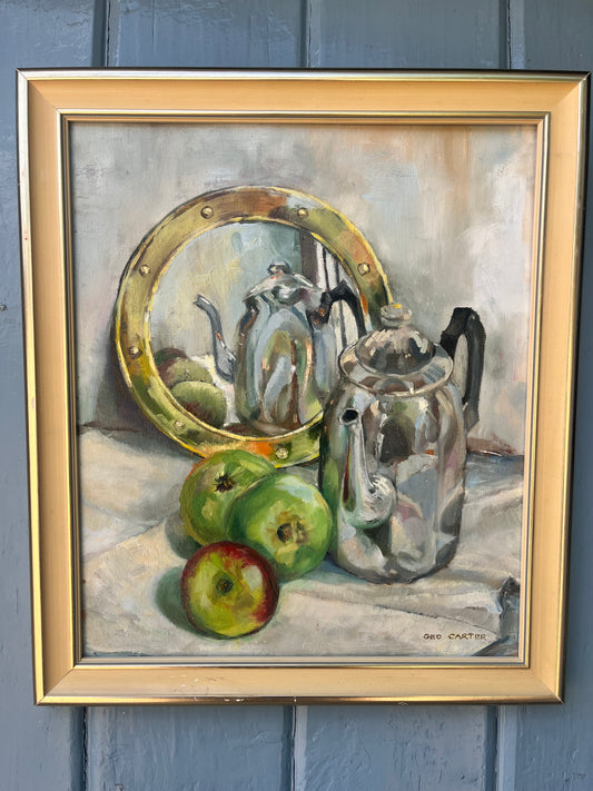 Still Life Teapot & Apples