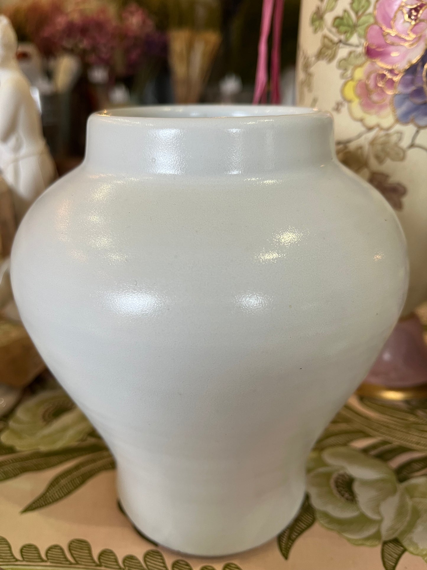 White Glazed Pot