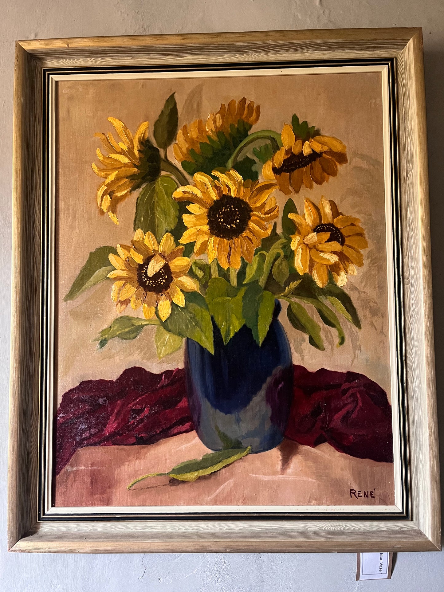 Sunflowers Original Oil Framed