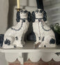 Staffordshire Dogs - Black & White Pair