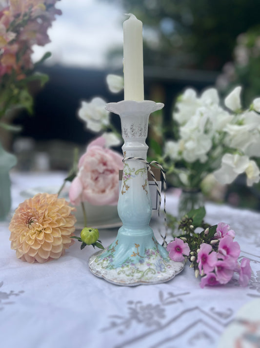 Porcelain Blue Blush Candlestick
