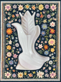 White Vintage Tulip Vase
