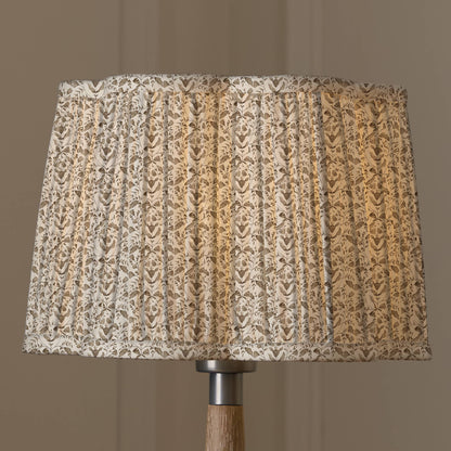 Juna Pleated Scalloped Lamp Shade Stone: Stone / 20 x 30 x 30cm